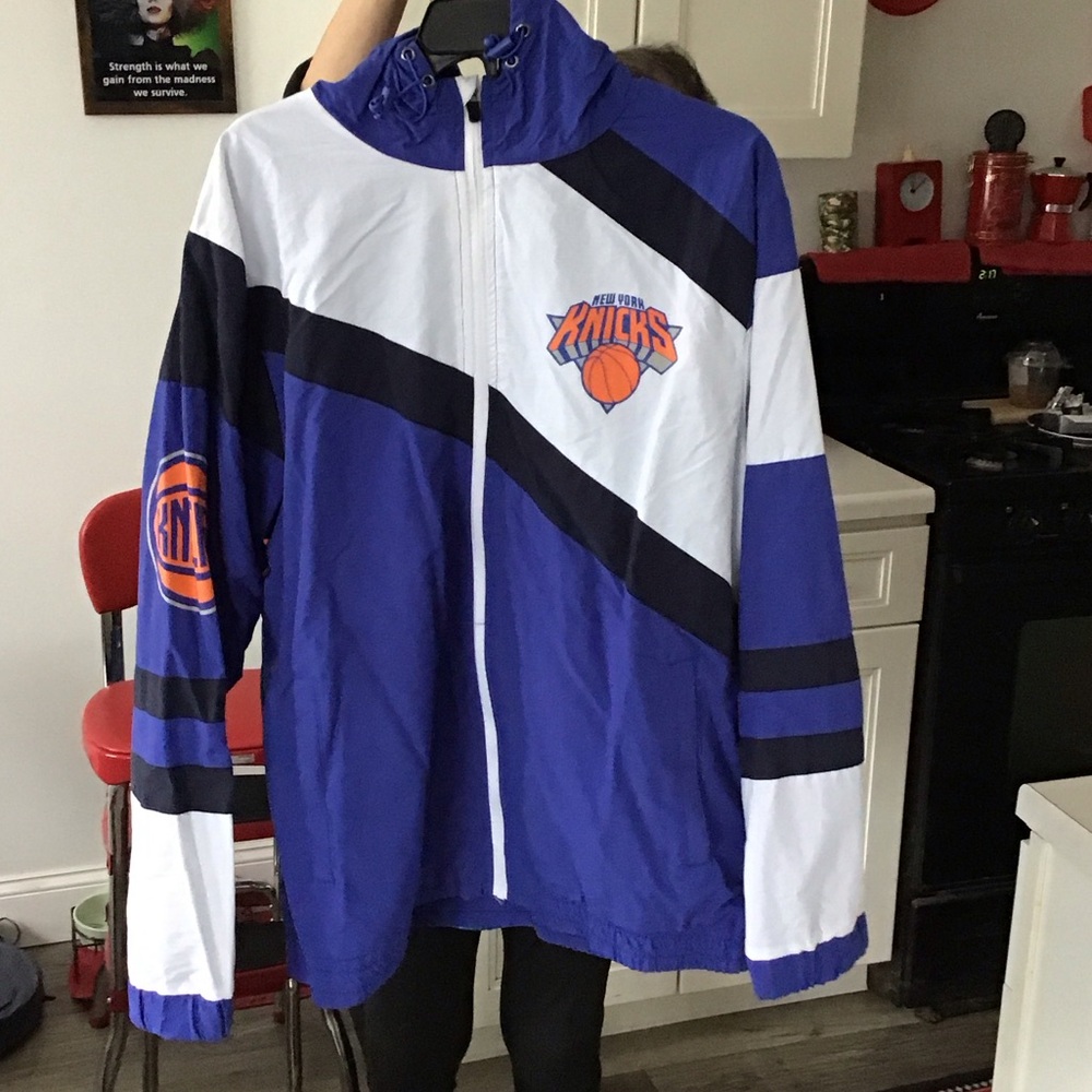 NBA Blue and White Windbreaker Jacket